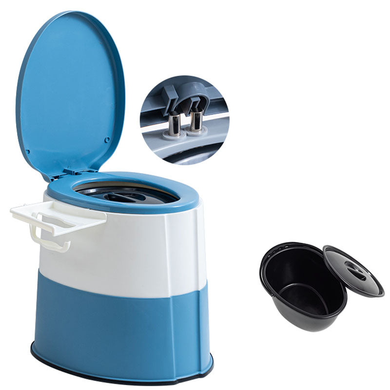 Contemporary Plastic Toilet Floor Mounted Toilet Bowl with Toilet Seat for Washroom