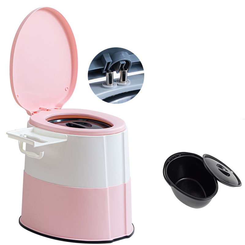 Contemporary Plastic Toilet Floor Mounted Toilet Bowl with Toilet Seat for Washroom
