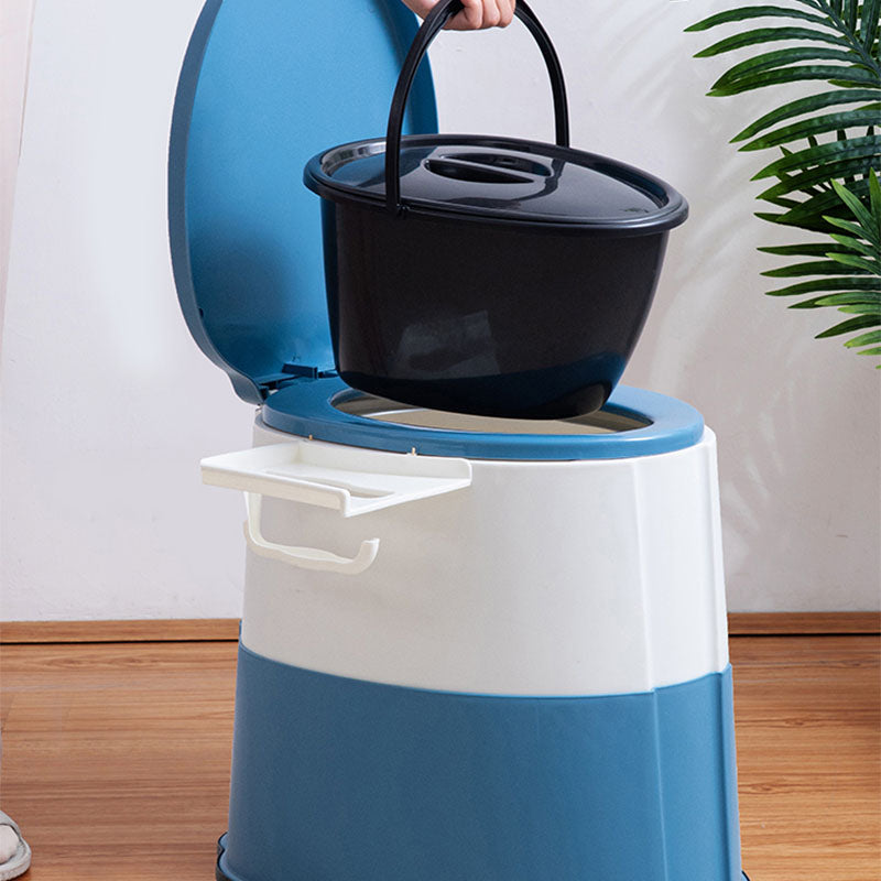 Contemporary Plastic Toilet Floor Mounted Toilet Bowl with Toilet Seat for Washroom