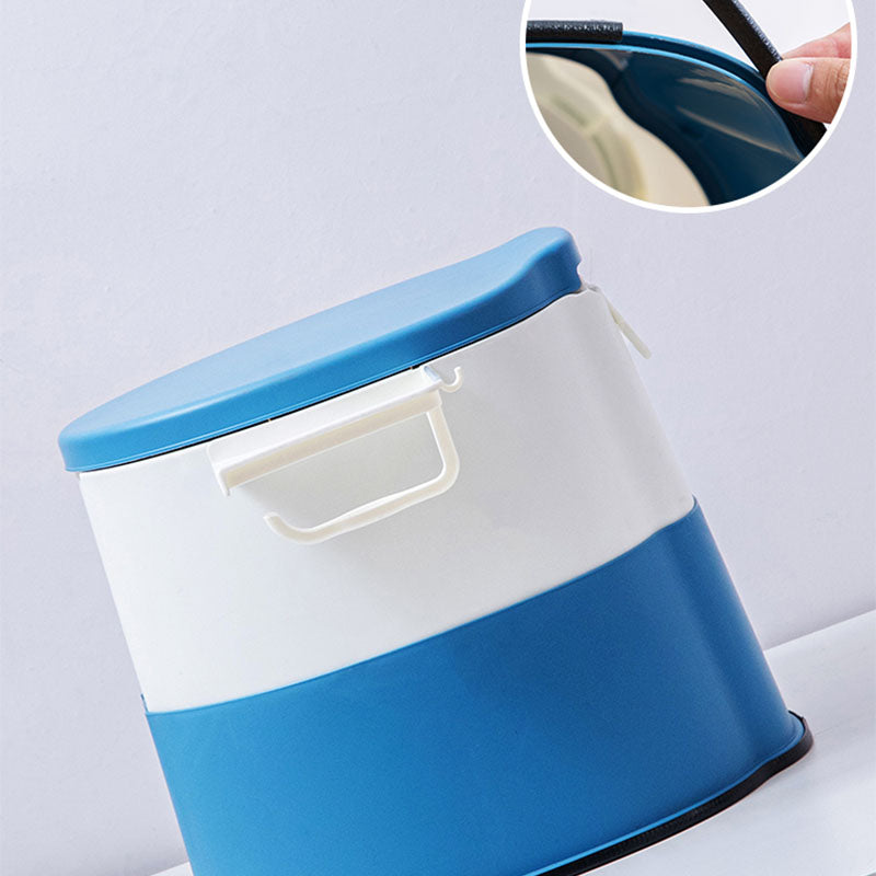Contemporary Plastic Toilet Floor Mounted Toilet Bowl with Toilet Seat for Washroom