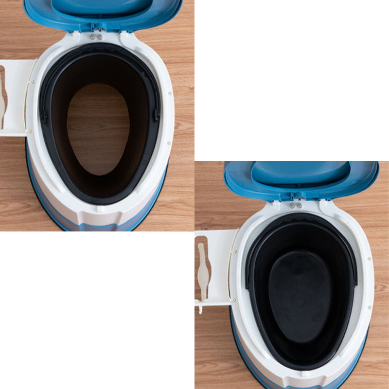 Contemporary Plastic Toilet Floor Mounted Toilet Bowl with Toilet Seat for Washroom