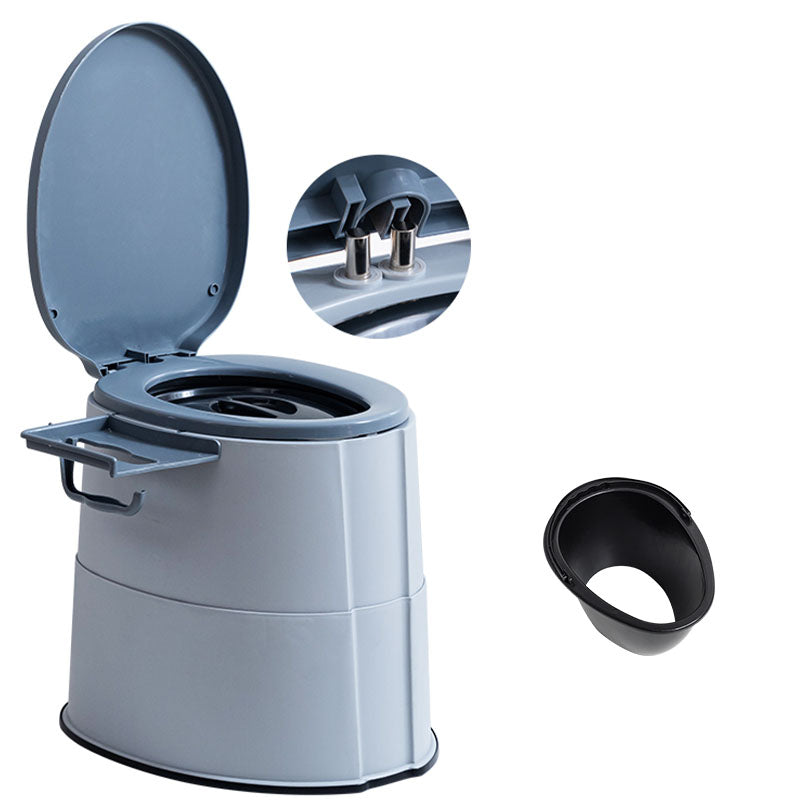 Contemporary Plastic Toilet Floor Mounted Toilet Bowl with Toilet Seat for Washroom