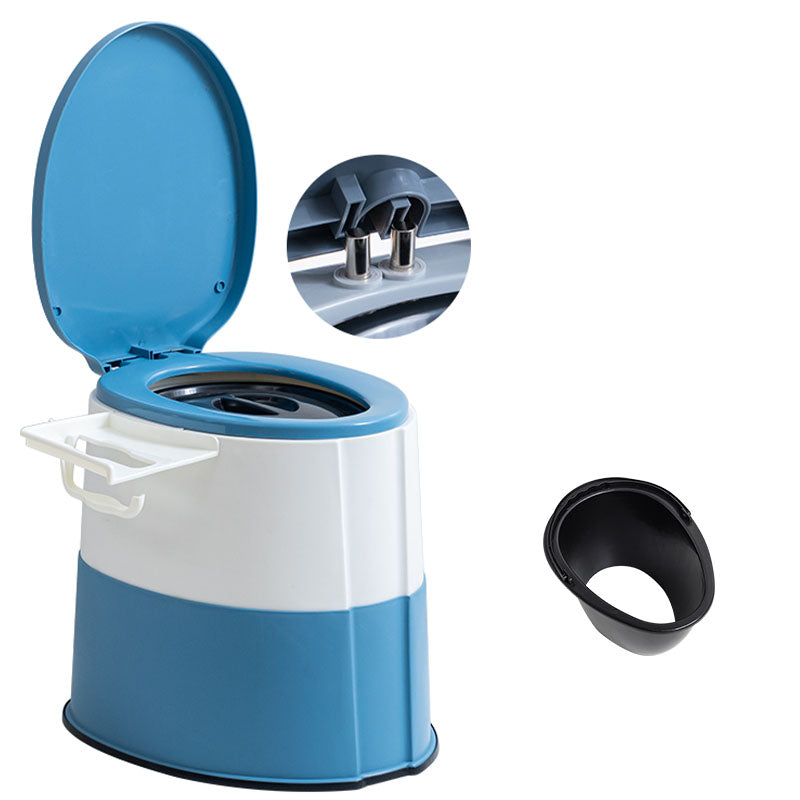 Contemporary Plastic Toilet Floor Mounted Toilet Bowl with Toilet Seat for Washroom
