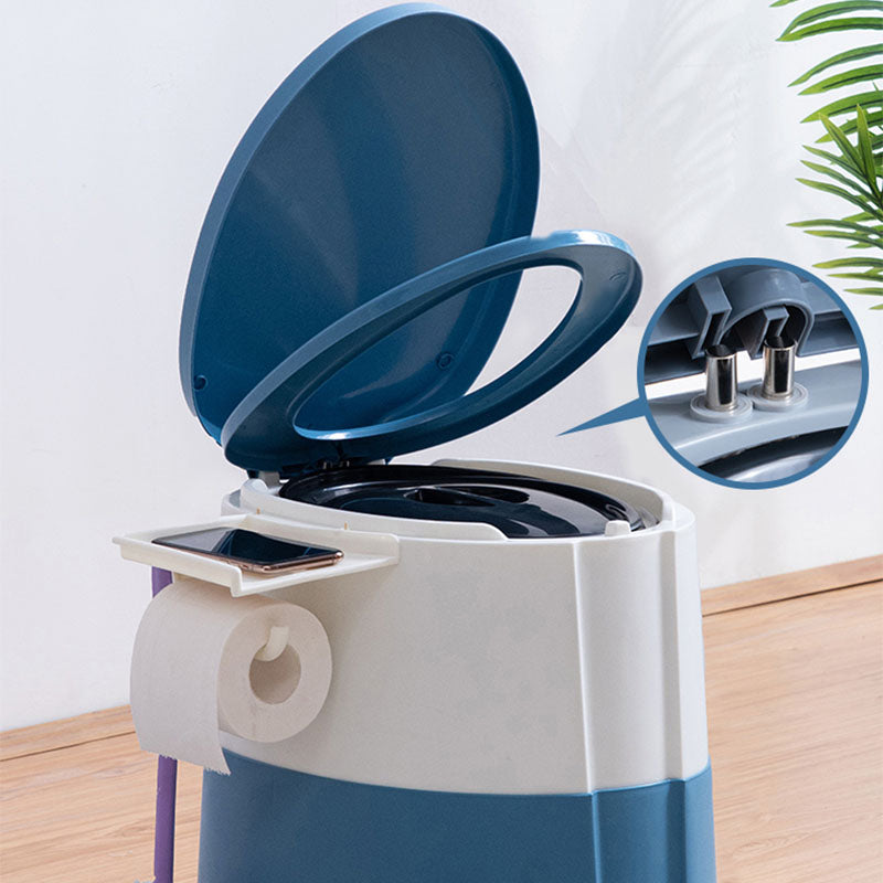 Contemporary Plastic Toilet Floor Mounted Toilet Bowl with Toilet Seat for Washroom