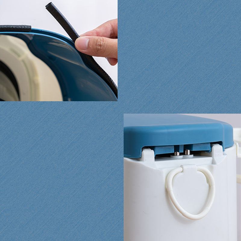 Contemporary Plastic Toilet Floor Mounted Toilet Bowl with Toilet Seat for Washroom