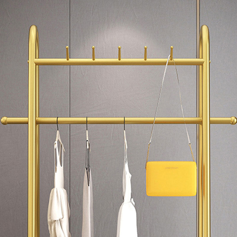 Modern Coat Hanger Solid Color Metal Coat Rack with Storage Shelving