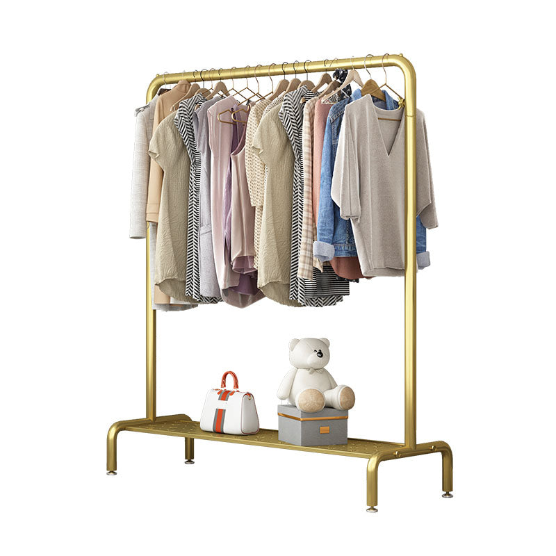 Glam Hall Stand Metal Hanging Rail and Lower Shelf Entryway Kit