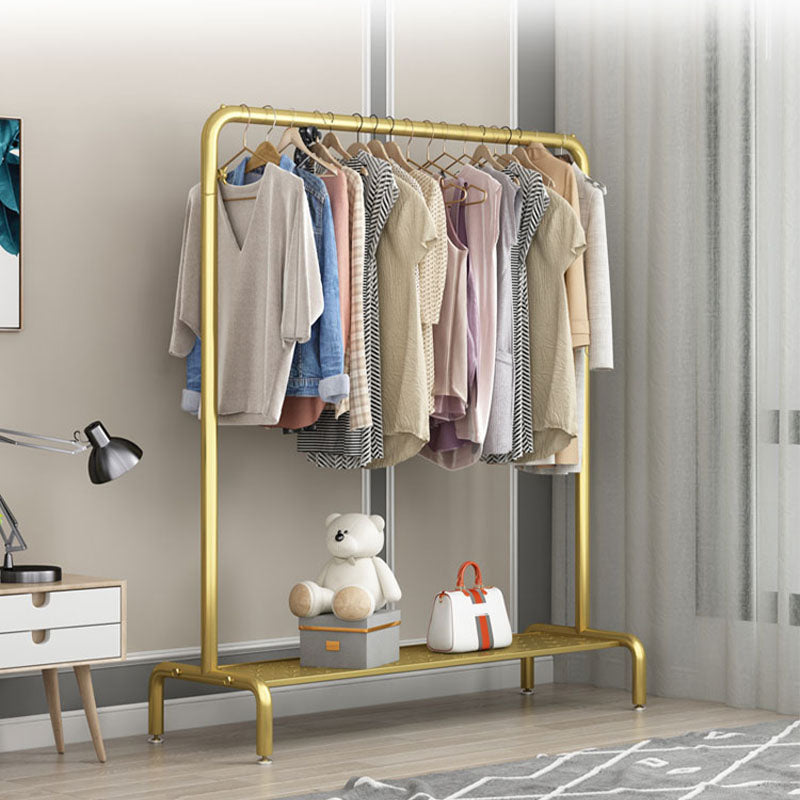 Glam Hall Stand Metal Hanging Rail and Lower Shelf Entryway Kit