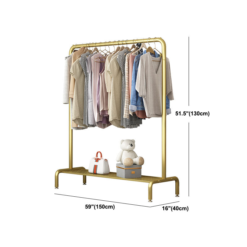 Glam Hall Stand Metal Hanging Rail and Lower Shelf Entryway Kit