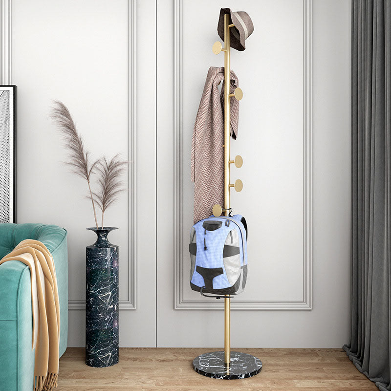 Modern Hall Stand Metal Framed Hanging Rail and Hooks Coat Hanger