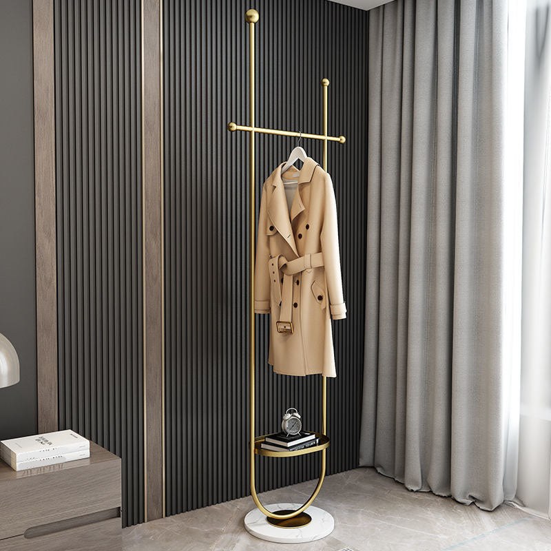Modern Hall Stand Metal Framed Hanging Rail and Hooks Coat Hanger