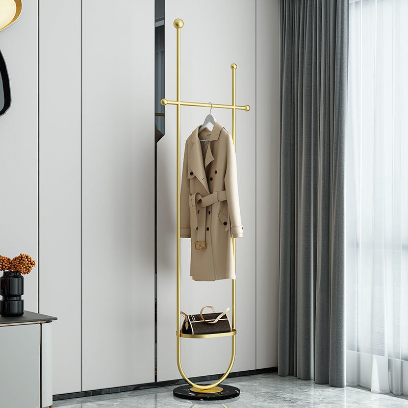 Modern Hall Stand Metal Framed Hanging Rail and Hooks Coat Hanger