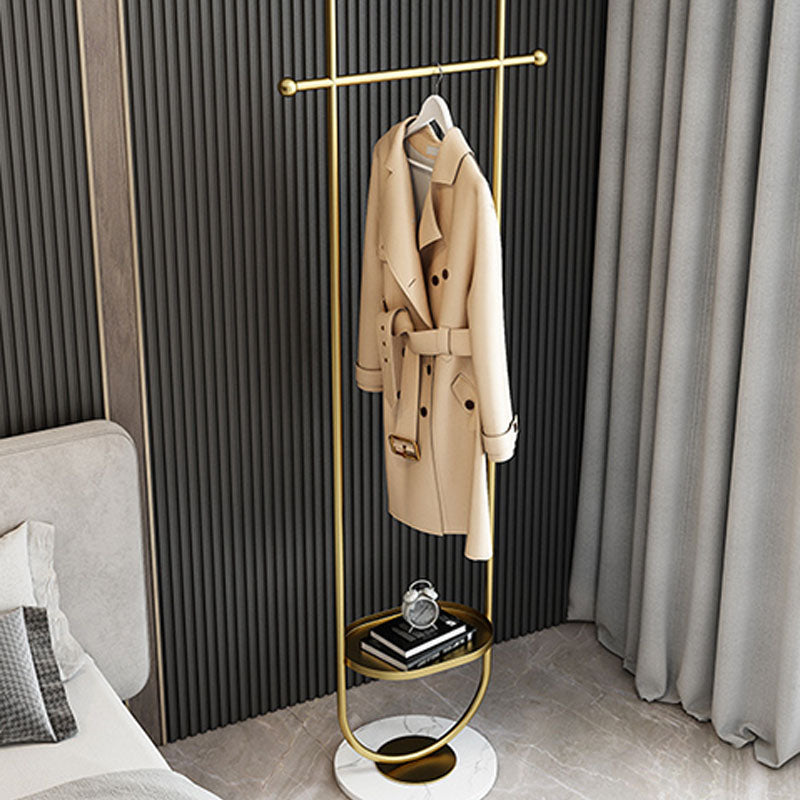 Modern Hall Stand Metal Framed Hanging Rail and Hooks Coat Hanger