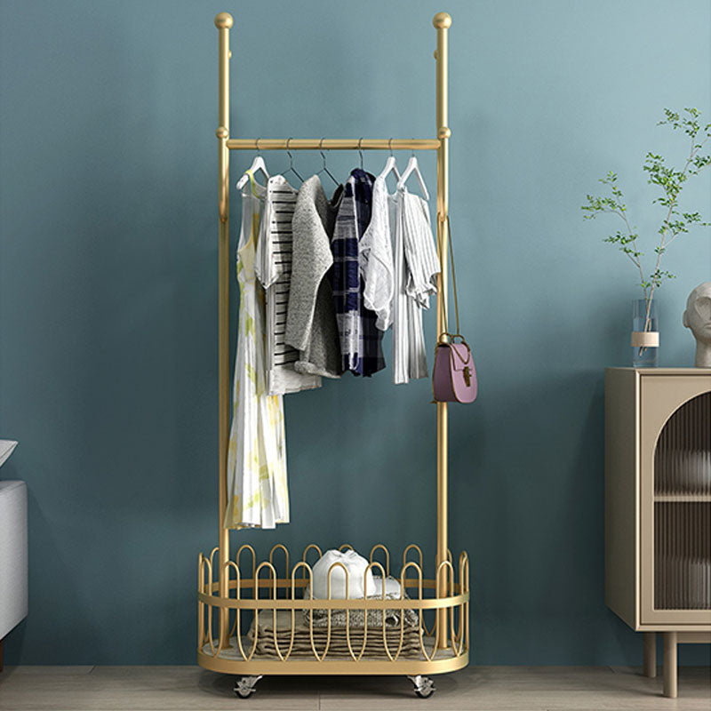 Gorgeous Plain Coat Rack Designer Basket Storage Metal Coat Rack with Coat Hooks