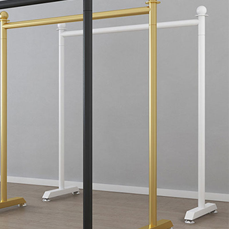 Modern Minimalist Metallic Coat Rack Free Standing 2 Leg Base Coat Rack