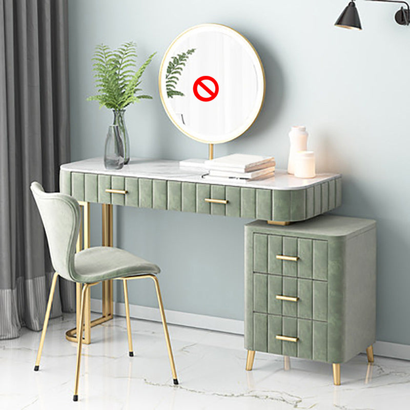 Modern Vanity Dressing Table Slate Top Vanity Makeup Table Set