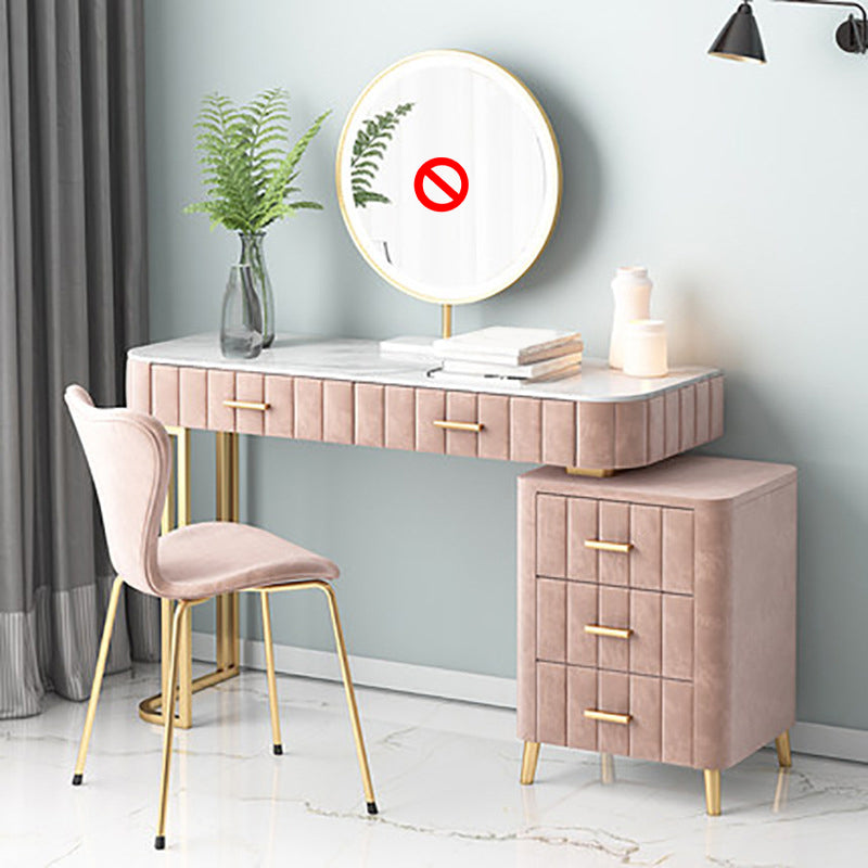 Modern Vanity Dressing Table Slate Top Vanity Makeup Table Set