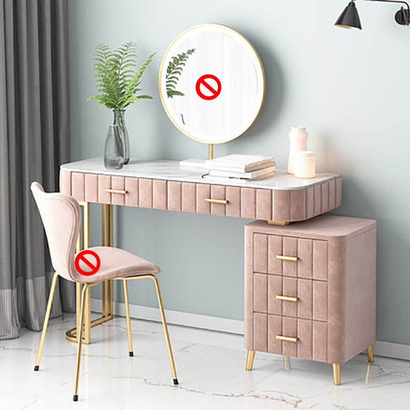 Modern Vanity Dressing Table Slate Top Vanity Makeup Table Set