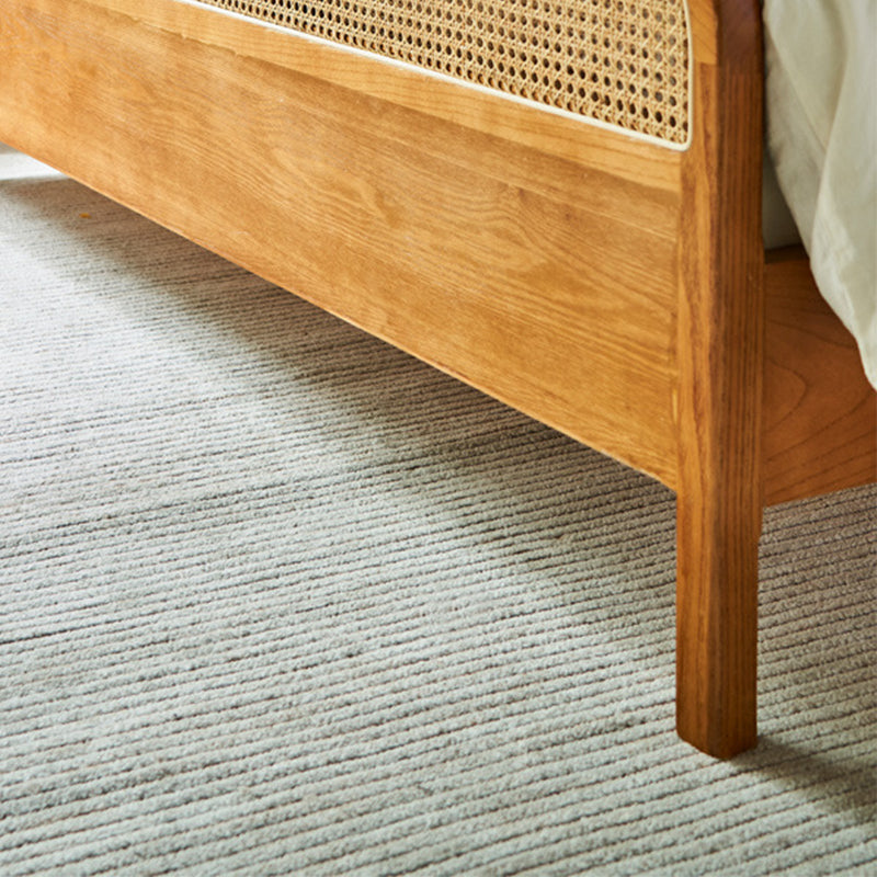 Tropical Rattan Style Bed in Brown with Headboard and Footboard