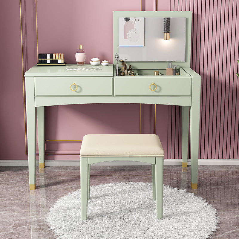 39.37" One Drawer Vanity Table Flip Single Mirror Dressing Table