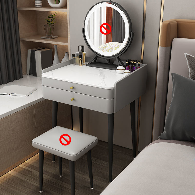Two Piece Modern Vanity Set Stone Top 23.62" Wide Dressing Table