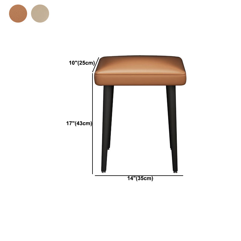 Contemporary Vanity 2 Storage Drawers Dressing Table with Padded Stool