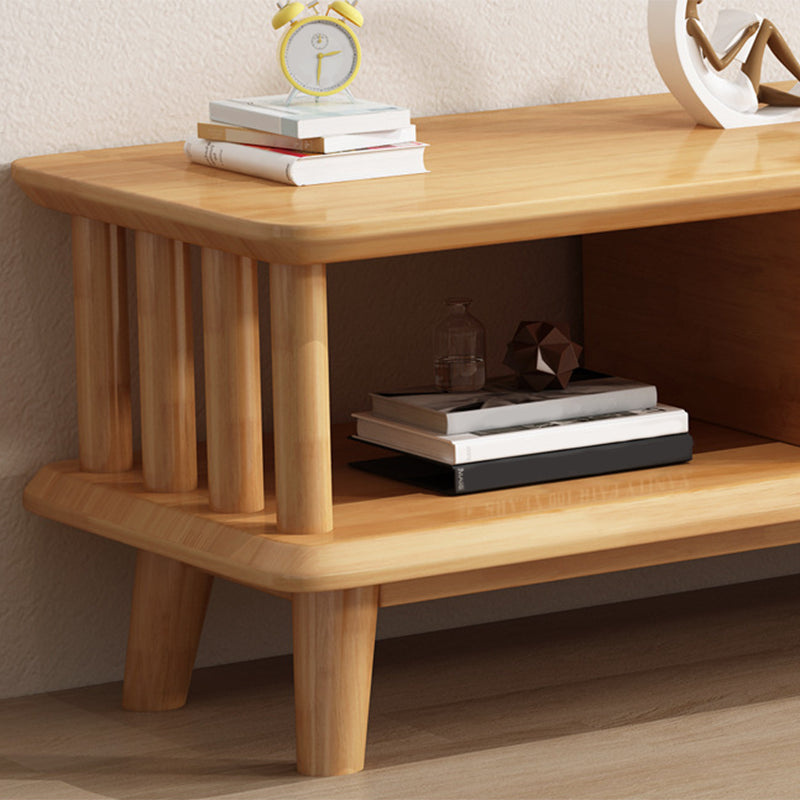 Contemporary 4 Legs Solid Wood with Drawer Rectangular Single Coffee Table