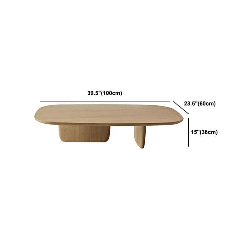 Solid Wood Coffee Table with 2 Legs and Rectangle Top Scandinavian