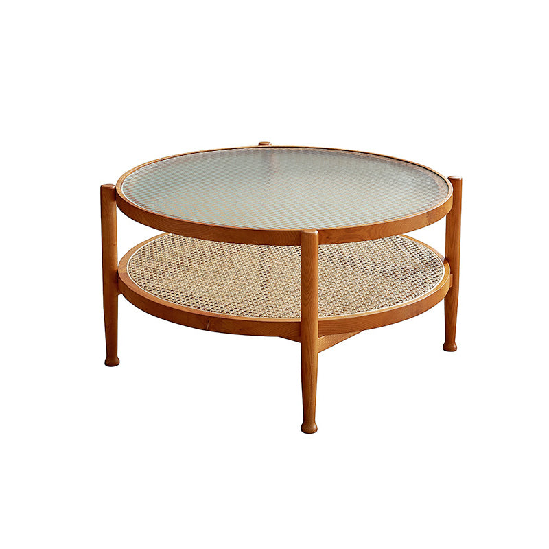 Contemporary 3/4 Legs Wooden with Storage Shelf Coffee Table