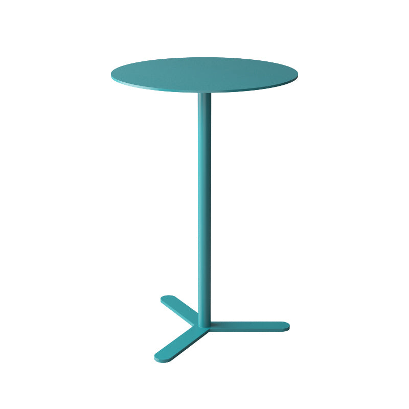 Mid-Century Metal Side End Table Pedestal Corner Table for Living Room