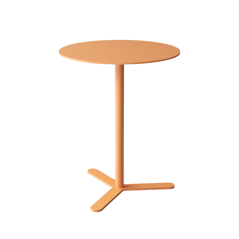 Mid-Century Metal Side End Table Pedestal Corner Table for Living Room