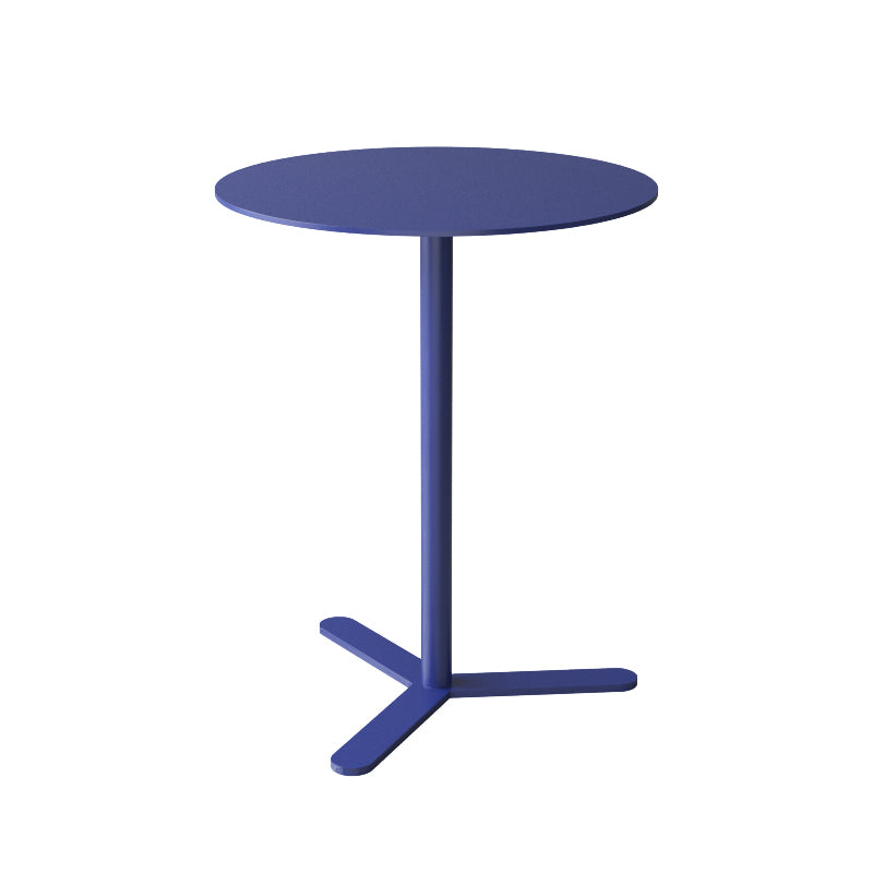 Mid-Century Metal Side End Table Pedestal Corner Table for Living Room