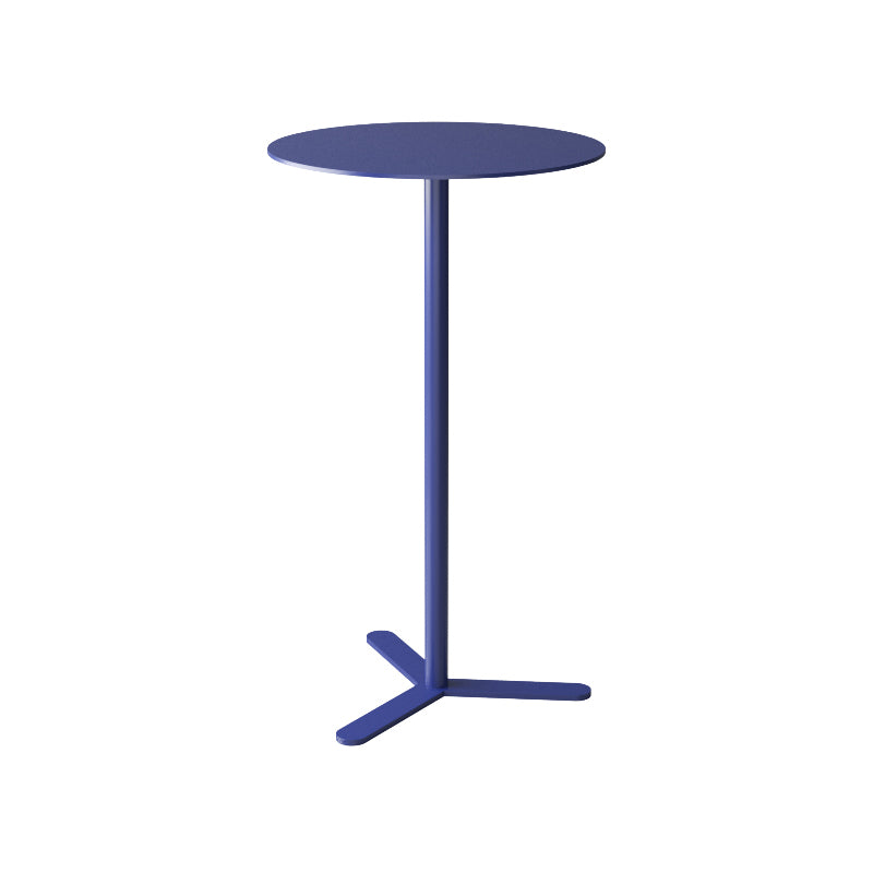 Mid-Century Metal Side End Table Pedestal Corner Table for Living Room
