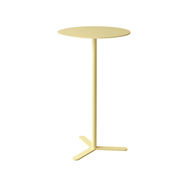 Mid-Century Metal Side End Table Pedestal Corner Table for Living Room
