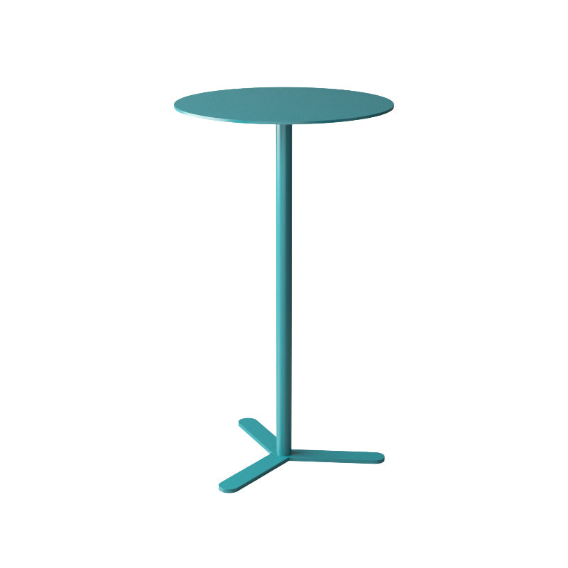 Mid-Century Metal Side End Table Pedestal Corner Table for Living Room