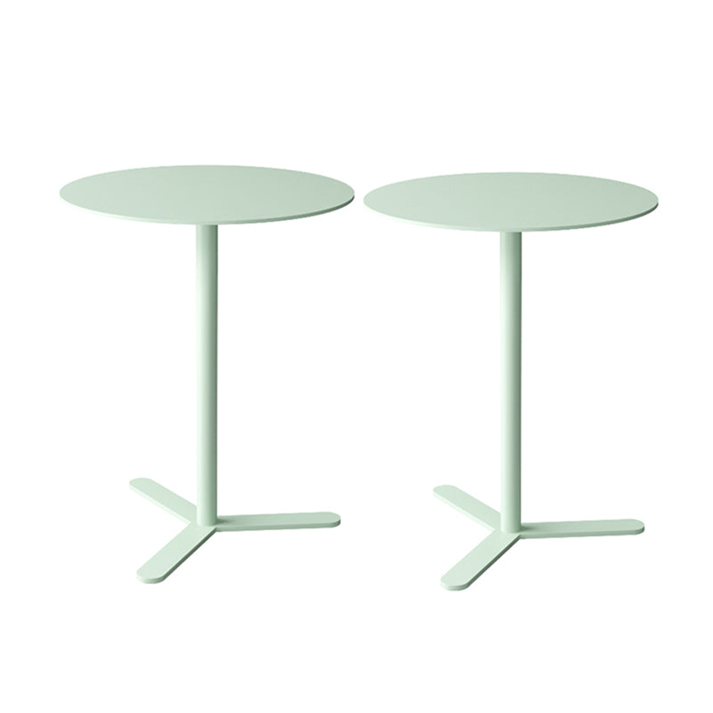 Mid-Century Metal Side End Table Pedestal Corner Table for Living Room