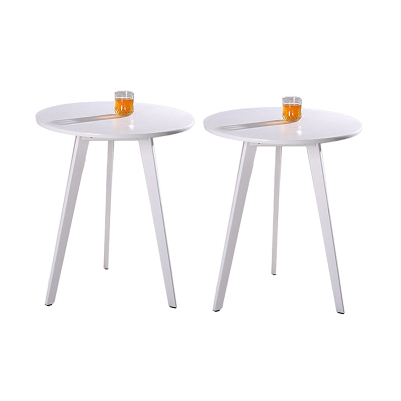 27.56" Tall Round Wood Side Table Contemporary Tri Pin End Table