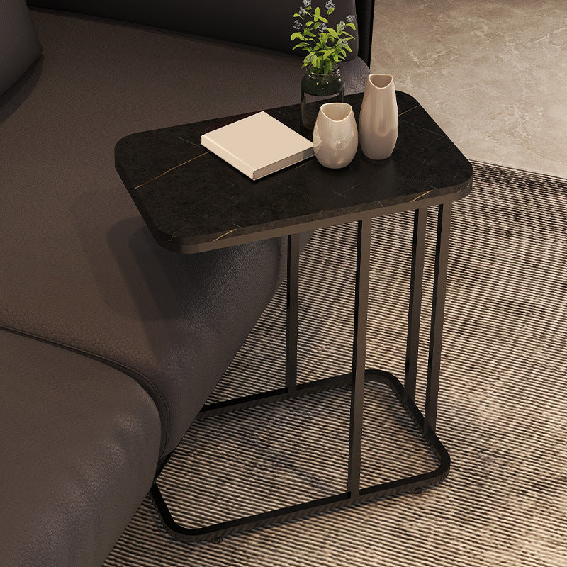 19.7" W Modern End Table Rectangular Slate C Sofa Side Table