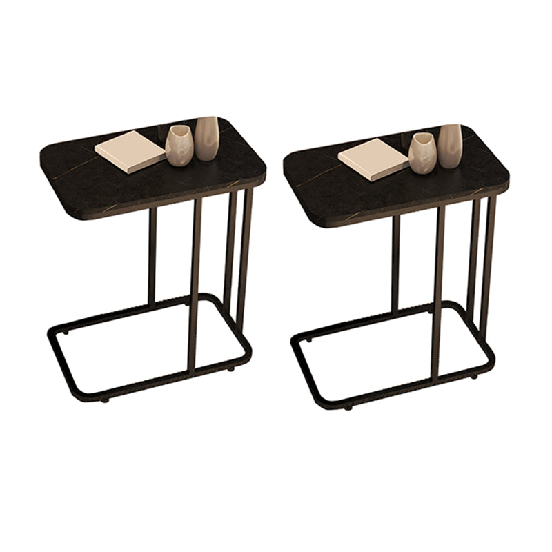 19.7" W Modern End Table Rectangular Slate C Sofa Side Table
