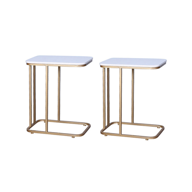 19.7" W Modern End Table Rectangular Slate C Sofa Side Table