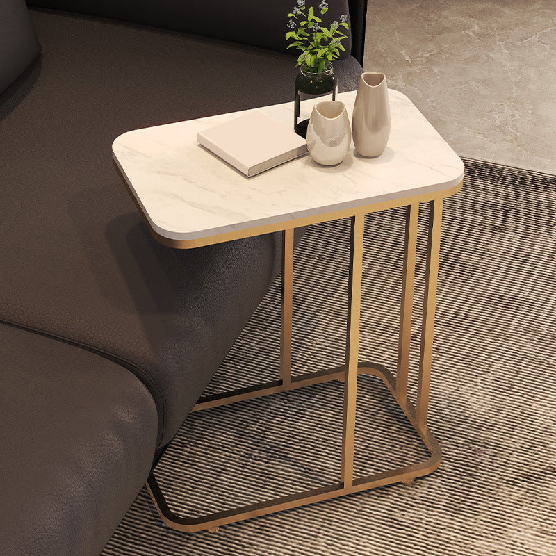 19.7" W Modern End Table Rectangular Slate C Sofa Side Table
