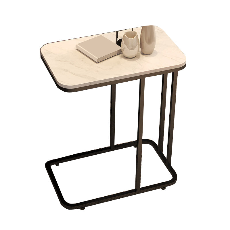 19.7" W Modern End Table Rectangular Slate C Sofa Side Table