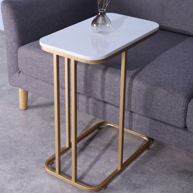 19.7" W Modern End Table Rectangular Slate C Sofa Side Table