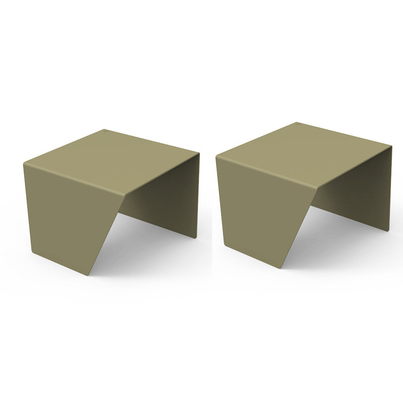 11.8-Inch Tall End Table Sled Metal Geometric Sofa Side Table