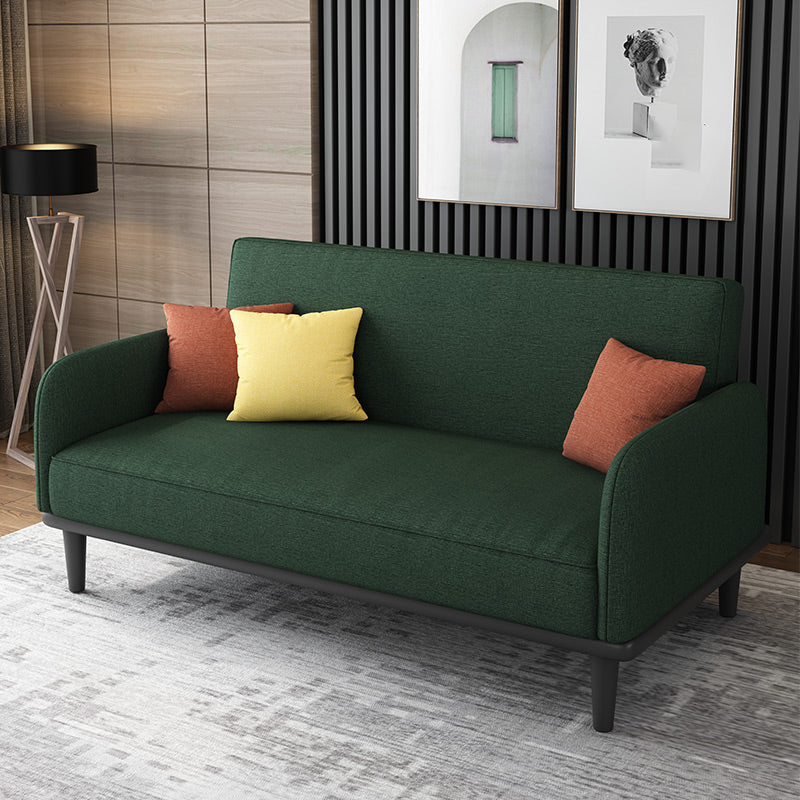 31.5" H Contemporary Cotton Blend Square Arm Convertible Sofa