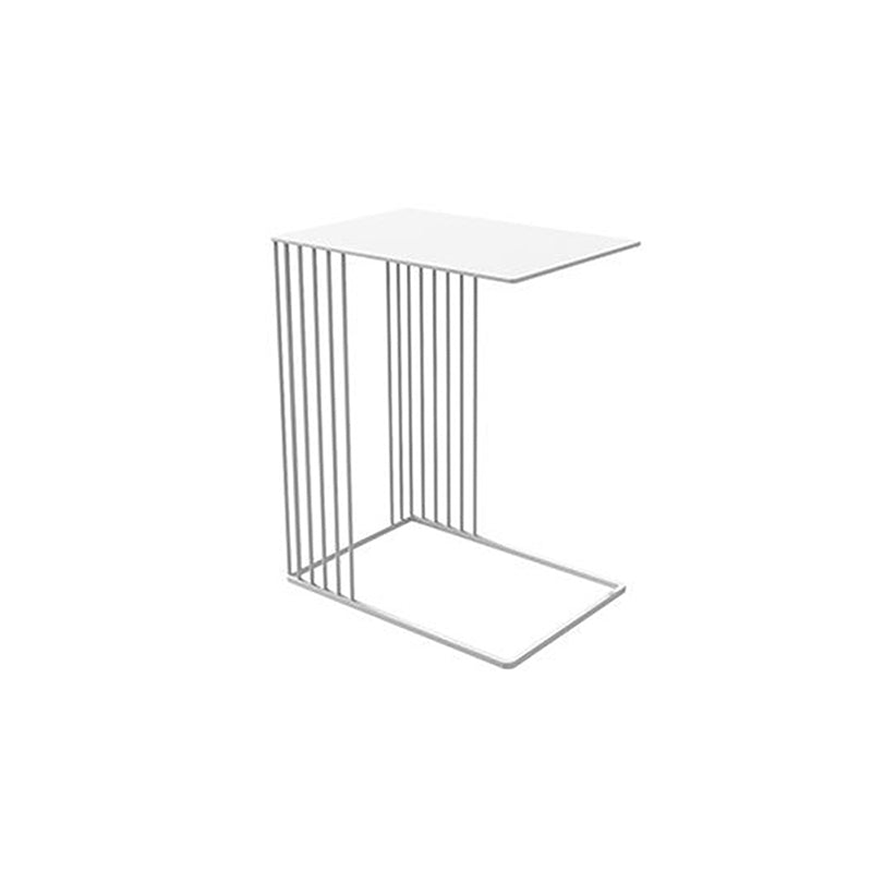 Mid-Century Rectangular Side Table Metal C Side Table, 23.2" Tall