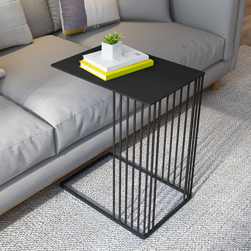 Mid-Century Rectangular Side Table Metal C Side Table, 23.2" Tall