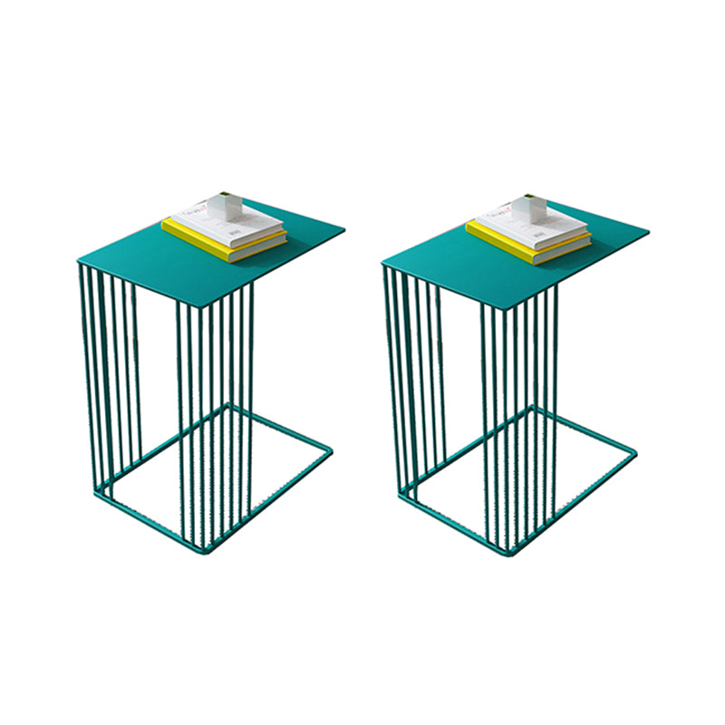 Mid-Century Rectangular Side Table Metal C Side Table, 23.2" Tall