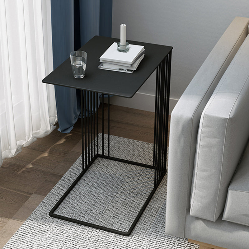 Mid-Century Rectangular Side Table Metal C Side Table, 23.2" Tall