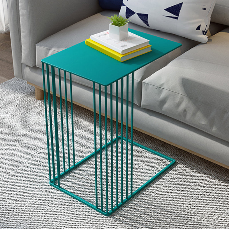 Mid-Century Rectangular Side Table Metal C Side Table, 23.2" Tall